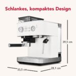 KitchenAid Siebträger-Espressomaschine 5KES6551E Weiß – Integriertes Edelstahl-Mahlwerk, PID-Regelung & Quiet Mark – Bild 3