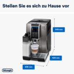 De'Longhi Dinamica Plus ECAM 372.95.TB Kaffeevollautomat Titanium/Schwarz – TFT Farbdisplay, LatteCrema & Kannenfunktion – Bild 8