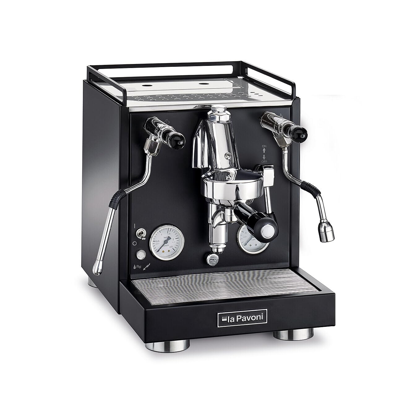 61iqlBeRpXL La Pavoni Cellini Evolution LPSCVB01EU Siebträger-Espressomaschine Mattschwarz – Einkessel mit Wärmetauscher & 58-mm-Profifilterhalter – Bild 1