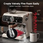 HIBREW H7B Siebträger-Espressomaschine Gelb – Integriertes 48mm Kegelmahlwerk, Duales Heizsystem & 2800W Dampfleistung – Bild 5
