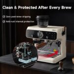 HIBREW H7B Siebträger-Espressomaschine Gelb – Integriertes 48mm Kegelmahlwerk, Duales Heizsystem & 2800W Dampfleistung – Bild 6