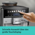 Siemens EQ.6 plus s300 TE653501DE Kaffeevollautomat Silber/Grau – coffeeSelect Display, autoMilk Clean & aromaDouble Shot – Bild 3