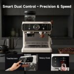 HIBREW H7B Siebträger-Espressomaschine Gelb – Integriertes 48mm Kegelmahlwerk, Duales Heizsystem & 2800W Dampfleistung – Bild 7
