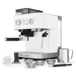 KitchenAid Siebträger-Espressomaschine 5KES6551E Weiß – Integriertes Edelstahl-Mahlwerk, PID-Regelung & Quiet Mark