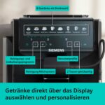 Siemens EQ500 iAroma Kaffeevollautomat Klavierlack Schwarz – 8 Getränke direkt, quickCup & iAroma System – Bild 4