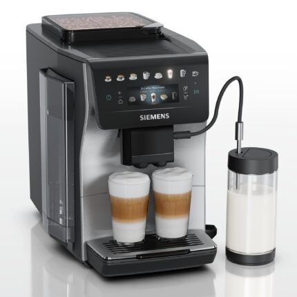 Siemens EQ600 iAroma Kaffeevollautomat Edelstahl – 25 Spezialitäten, 3,7″ TFT Touch-Display & Milchbehälter