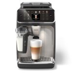 PHILIPS Serie 5500 LatteGo EP5543/90 Kaffeevollautomat Schwarz/Chrom – 20 Heiß- & Kaltspezialitäten & SilentBrew