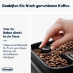 De'Longhi Magnifica Plus ECAM322.70.SB Kaffeevollautomat Silber/Schwarz – 18 Getränke, LatteCrema Hot & 3,5" Touch-Display – Bild 3