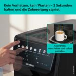 Siemens EQ500 iAroma Kaffeevollautomat Klavierlack Schwarz – 8 Getränke direkt, quickCup & iAroma System – Bild 2