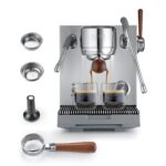 Caso 01825 Semi-Profi Siebträgermaschine Silber – 19 bar Ulka-Pumpe, PID-Steuerung & 2 Siebträger