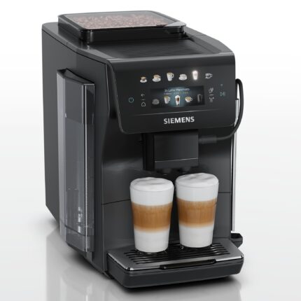 Siemens EQ600 iAroma Kaffeevollautomat Klavierlack Schwarz – 22 Spezialitäten, 3,7″ TFT Touch-Display & XL-Getränke