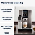 De'Longhi Dinamica Plus ECAM 380.95.TB Kaffeevollautomat Titanium/Schwarz – 24 Rezepte, LatteCrema Hot & 3,5" Touchscreen – Bild 2