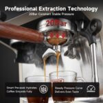 HIBREW H7B Siebträger-Espressomaschine Gelb – Integriertes 48mm Kegelmahlwerk, Duales Heizsystem & 2800W Dampfleistung – Bild 4