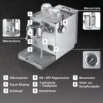 Caso 01825 Semi-Profi Siebträgermaschine Silber – 19 bar Ulka-Pumpe, PID-Steuerung & 2 Siebträger – Bild 6