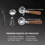 Caso 01825 Semi-Profi Siebträgermaschine Silber – 19 bar Ulka-Pumpe, PID-Steuerung & 2 Siebträger – Bild 9