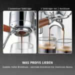 Caso 01825 Semi-Profi Siebträgermaschine Silber – 19 bar Ulka-Pumpe, PID-Steuerung & 2 Siebträger – Bild 5