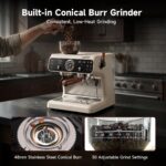 HIBREW H7B Siebträger-Espressomaschine Gelb – Integriertes 48mm Kegelmahlwerk, Duales Heizsystem & 2800W Dampfleistung – Bild 3