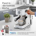 Solis Barista Perfetta Plus Siebträger-Espressomaschine Weiß – PID-Regler, Manometer & kompaktes Design – Bild 4